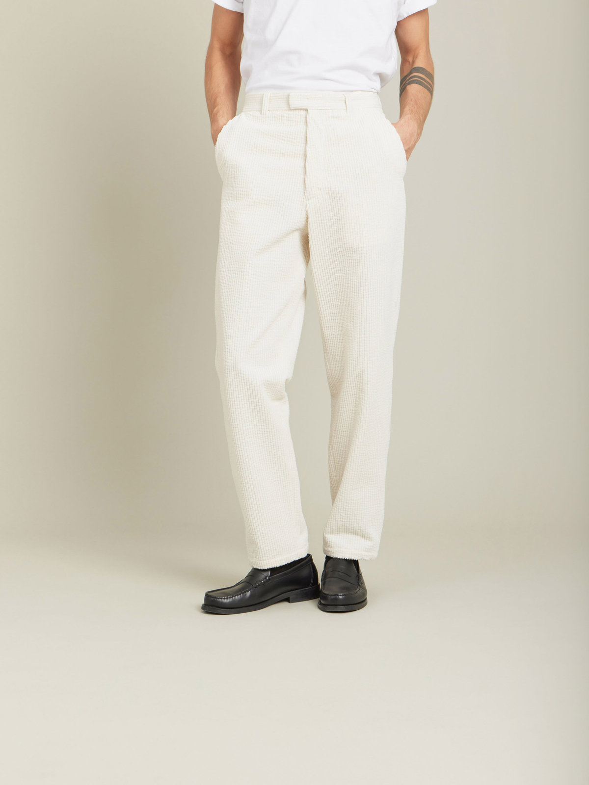 HOMME メンズ 【Outlet】UT69 PANTALON パンツ ホワイト系その他