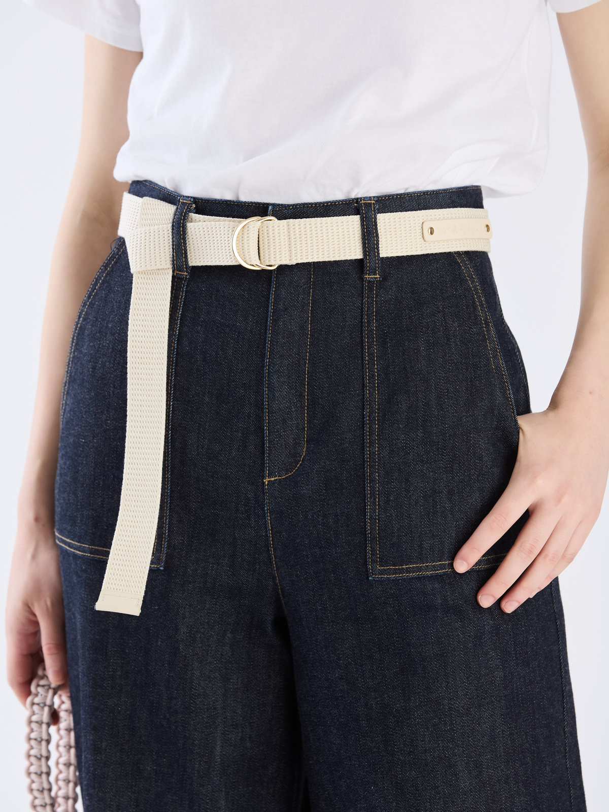 To b. by agnès b. カラー ベルト ホワイト