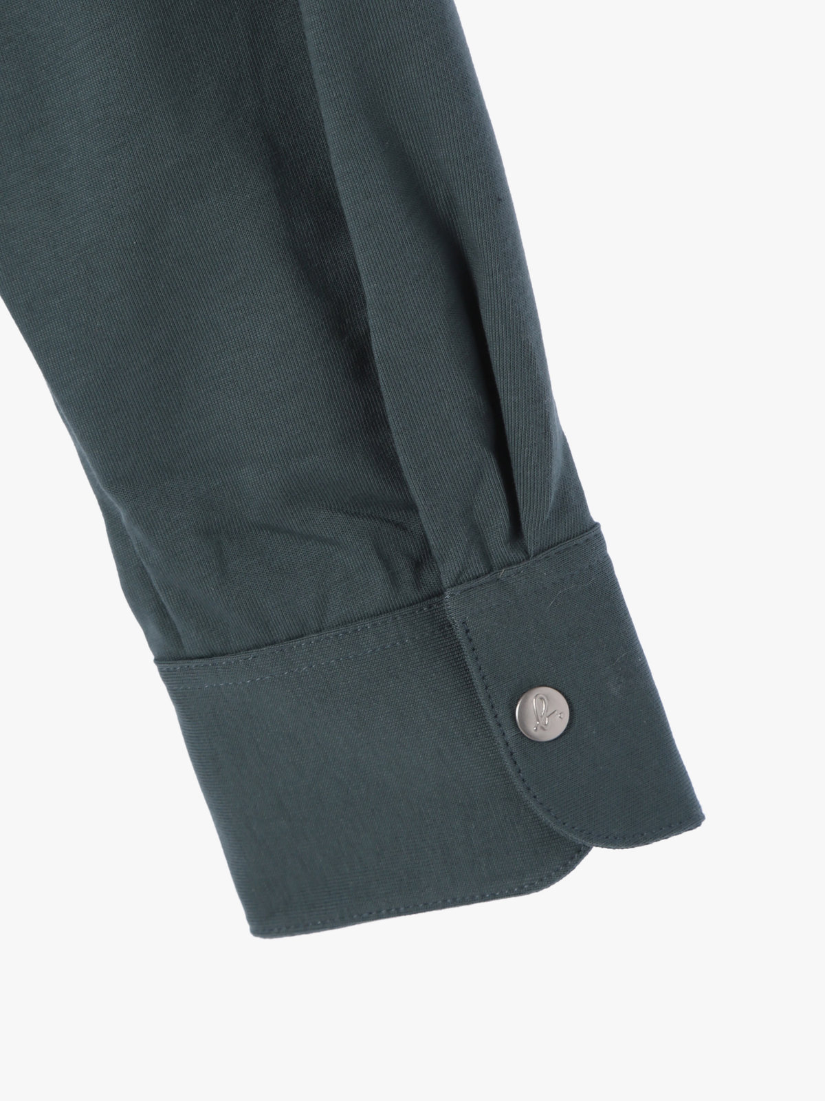 HOMME メンズ メンズ コットン 長袖 ジップシャツ ”Metro” グリーン