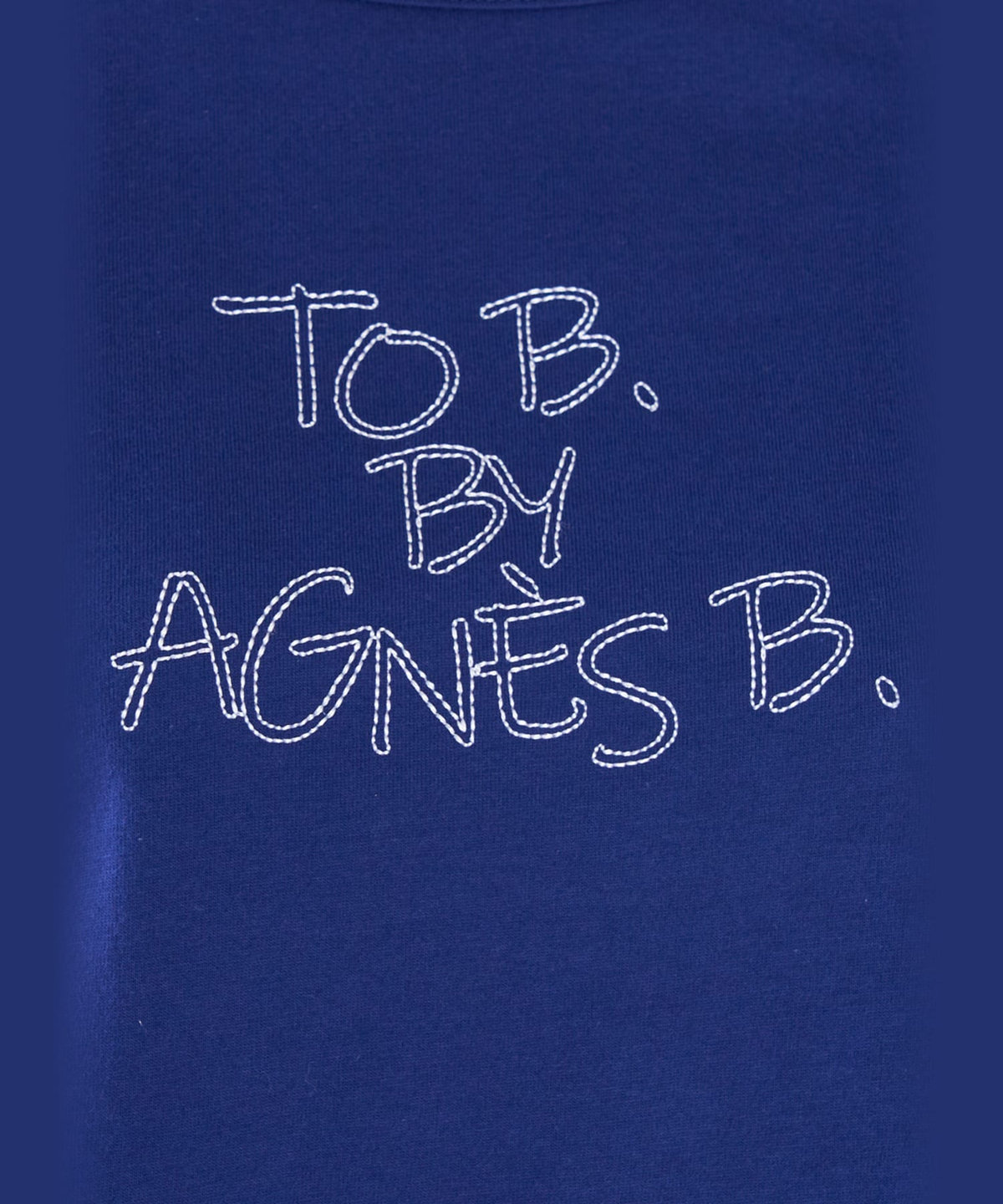To b. by agnès b. ロゴ 刺繍 コットン 半袖 Tシャツ ネイビー