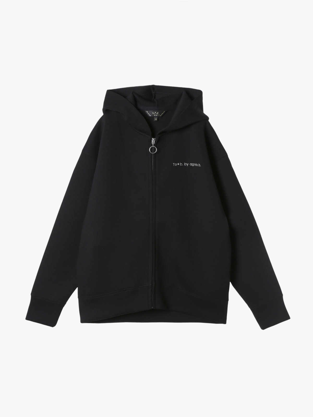 To b. by agnès b. WEB限定 ビッグシルエットフーディー ブラック