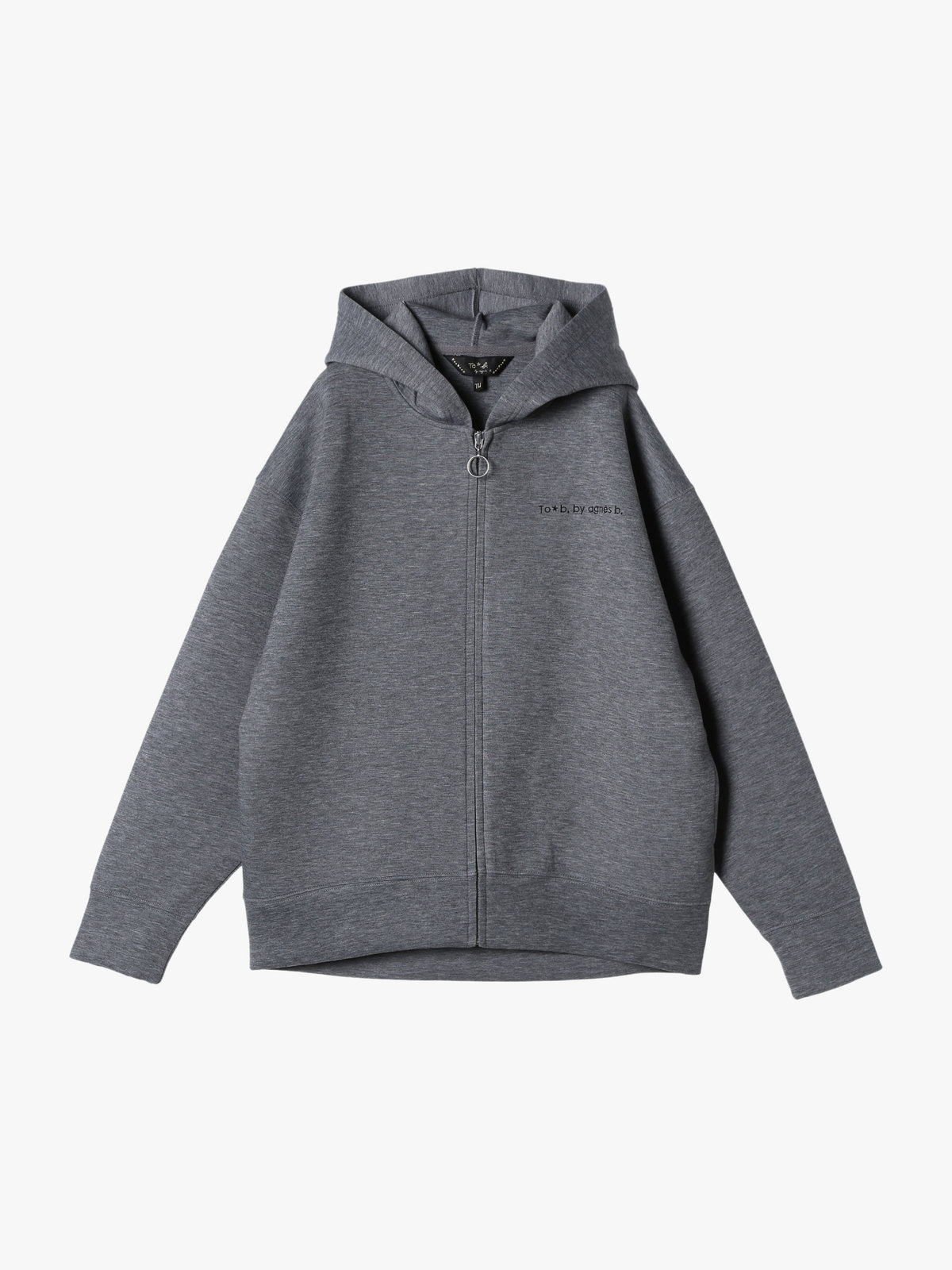 To b. by agnès b. WEB限定 ビッグシルエットフーディー グレー