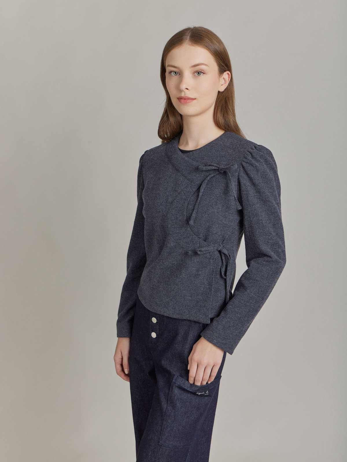 FEMME ウィメンズ 【Outlet】UBJ0 VESTE ジャケット グレー×ブラック