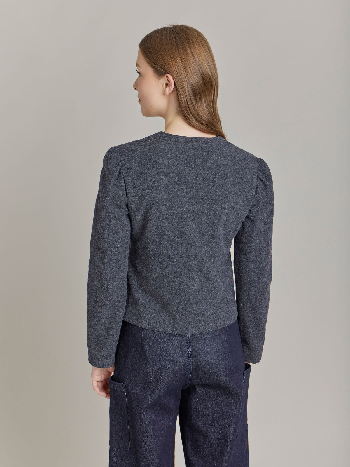 FEMME ウィメンズ 【Outlet】UBJ0 VESTE ジャケット グレー×ブラック