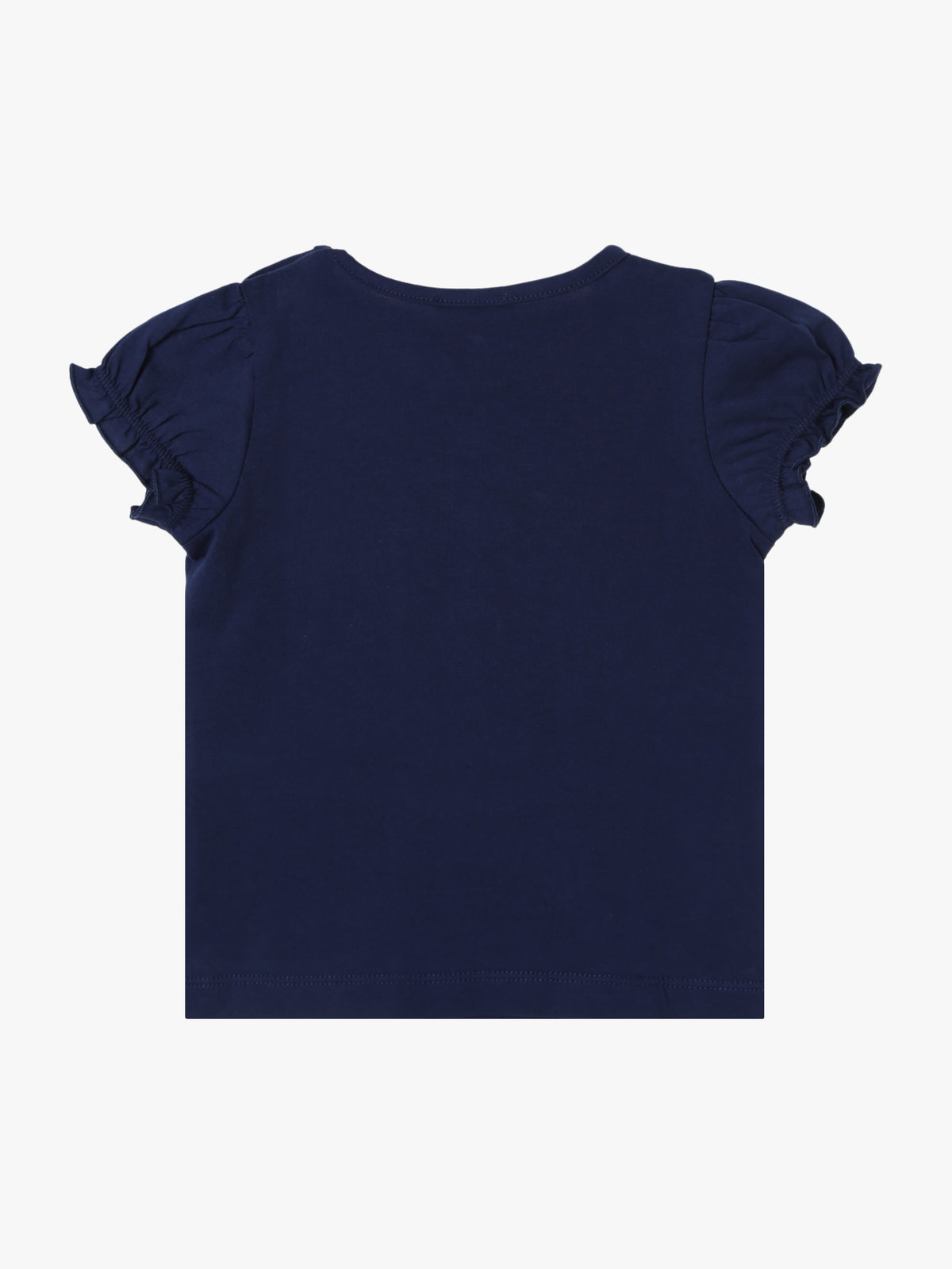 ENFANT ベビー ベビー リボンプリント コットン 半袖 Tシャツ ネイビー