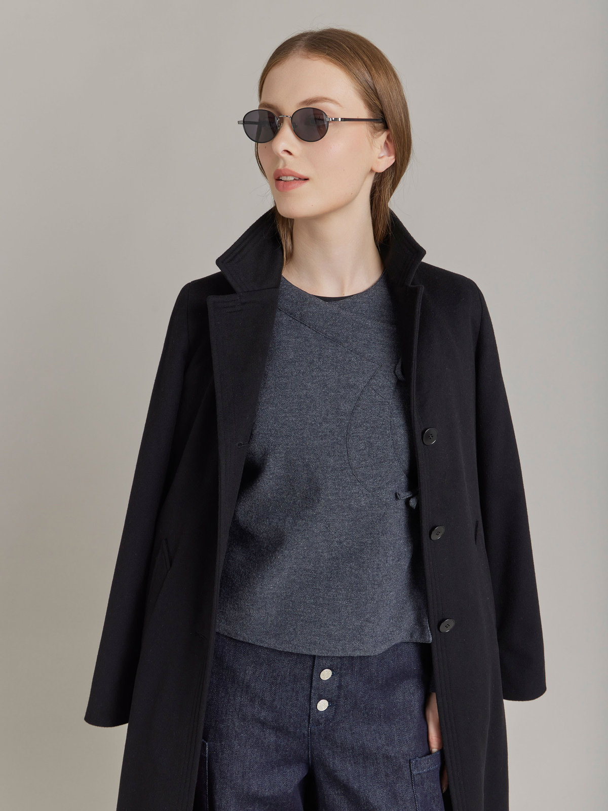 FEMME ウィメンズ 【Outlet】UBJ0 VESTE ジャケット グレー×ブラック