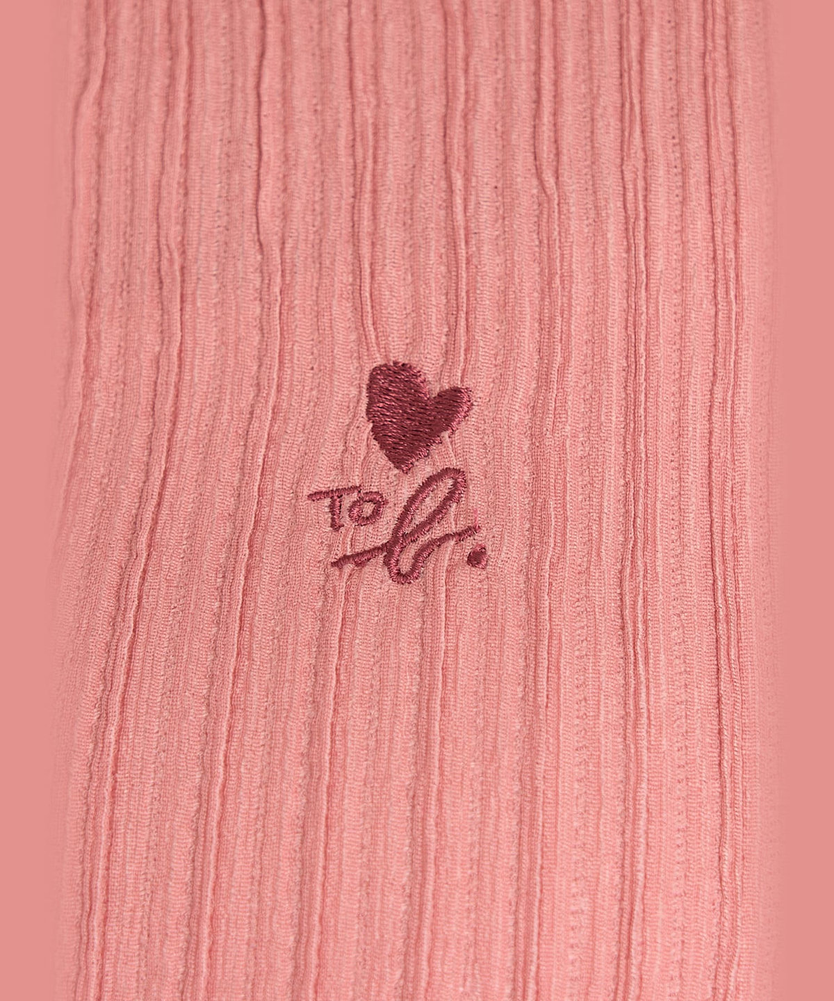 To b. by agnès b. ハート ロゴ コンパクト Tシャツ ピンク