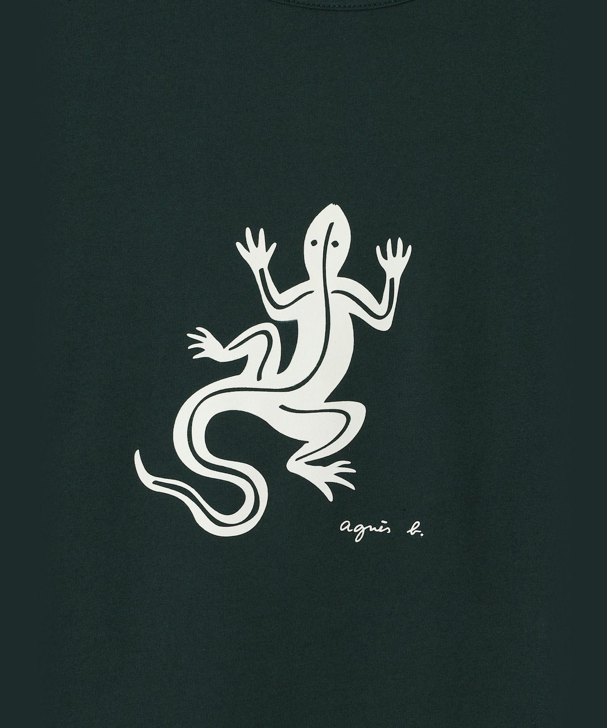 HOMME メンズ メンズ アイコニック コットン 半袖 Tシャツ "Lezard" グリーン