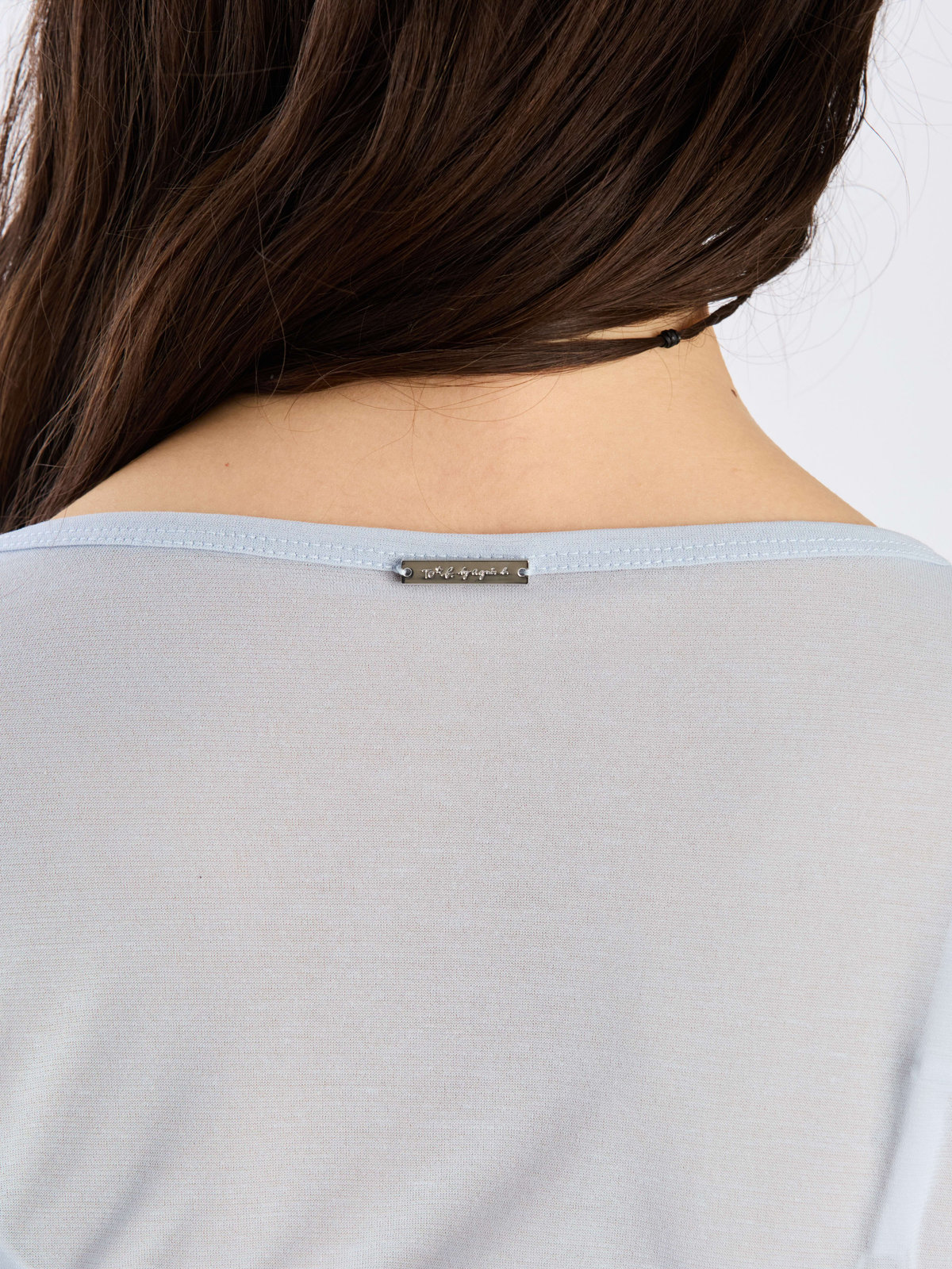 To b. by agnès b. 【Outlet】シアーロングTシャツ ライトブルー