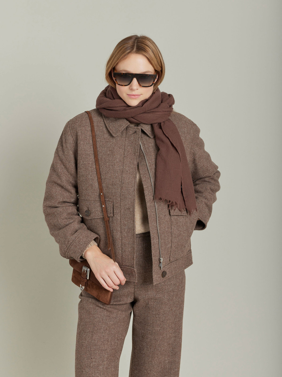 FEMME ウィメンズ 【Outlet】TU59 BLOUSON ブルゾン ブラウン