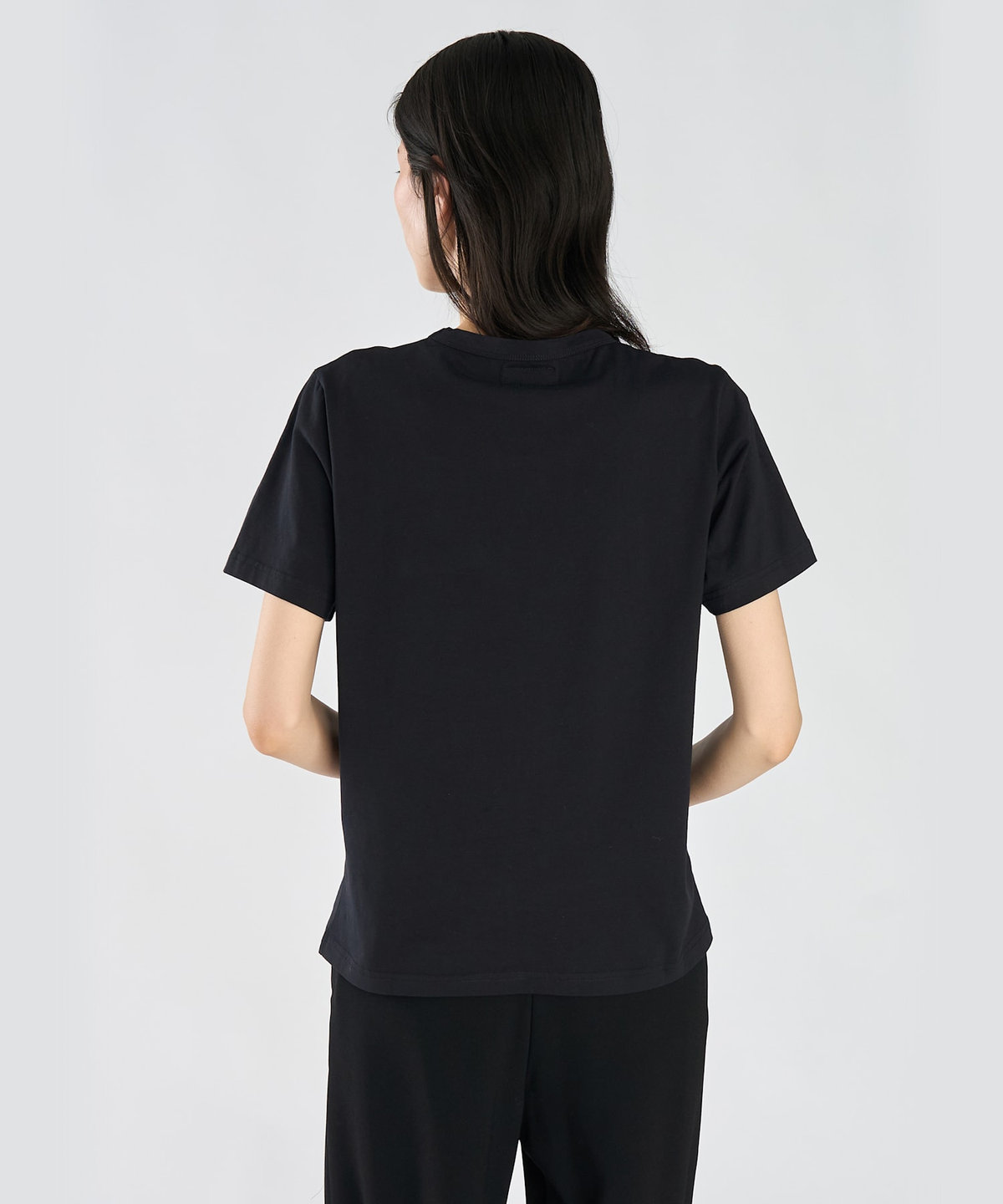 FEMME ウィメンズ 【by R 限定品】agnes b. フォトプリント コットン 半袖 Tシャツ ブラック