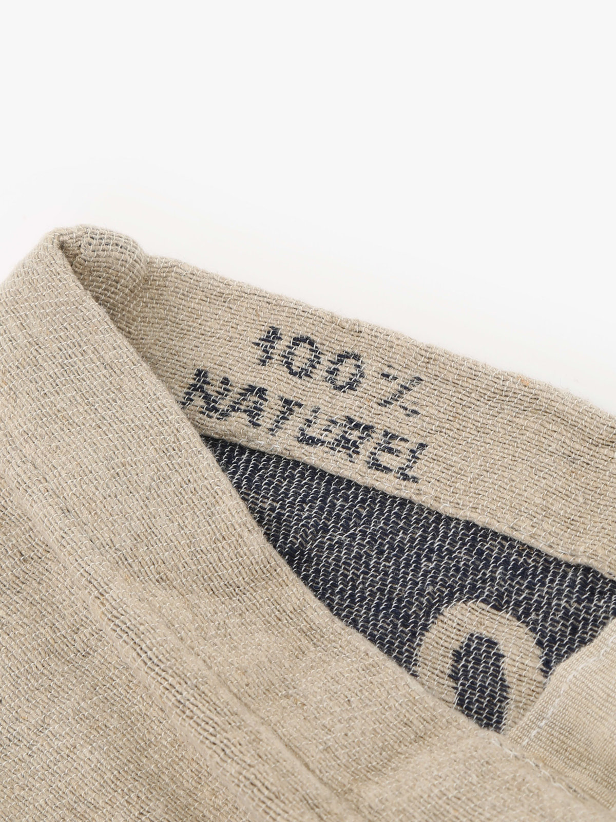 FEMME ウィメンズ 【Outlet】ロゴ プリント コットン リネン トートバッグ ”Elie” (ユニセックス) ネイビー