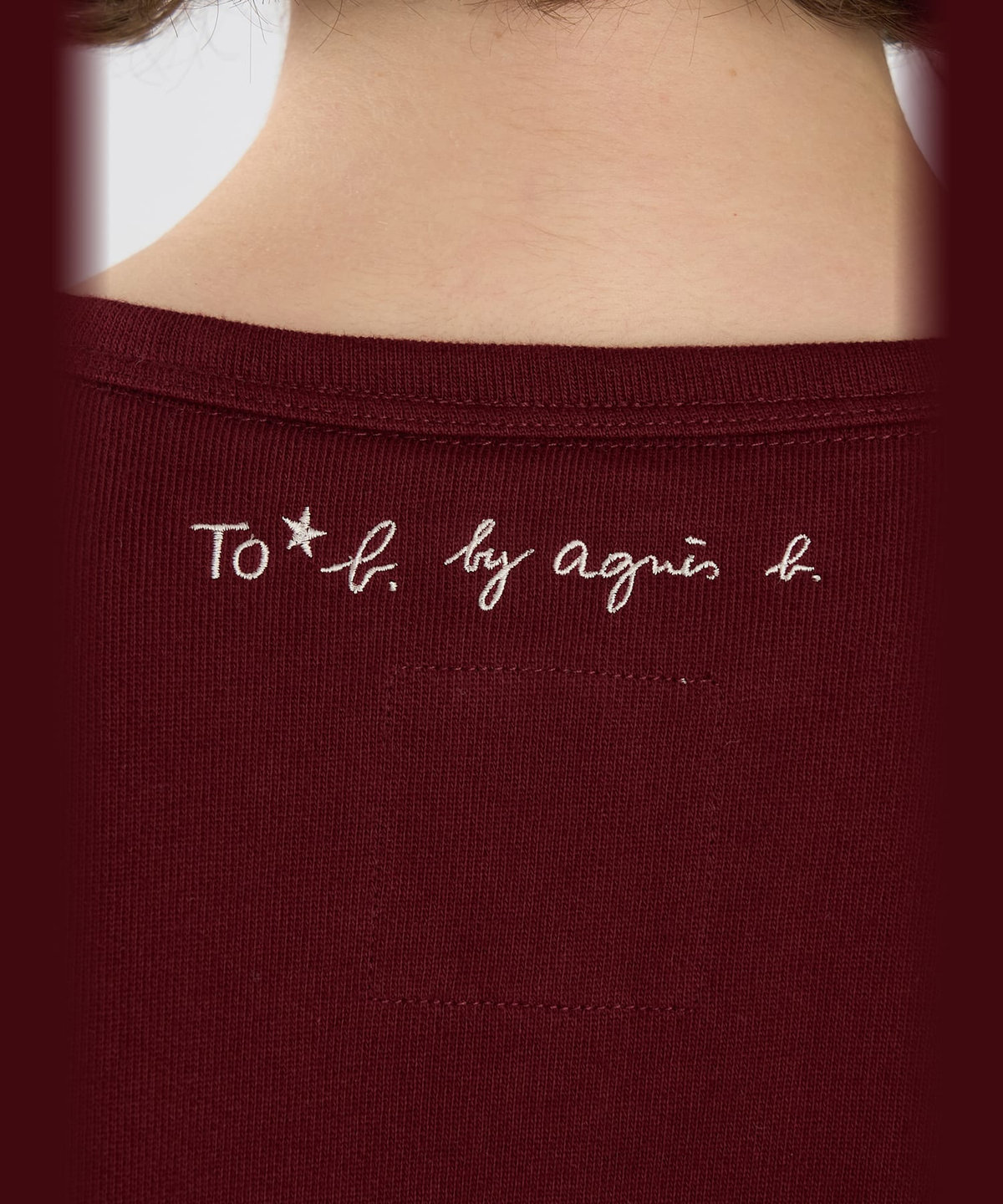 To b. by agnès b. To b. by agnes b.× green label relaxing コットン ビッグカーディガン ボルドー