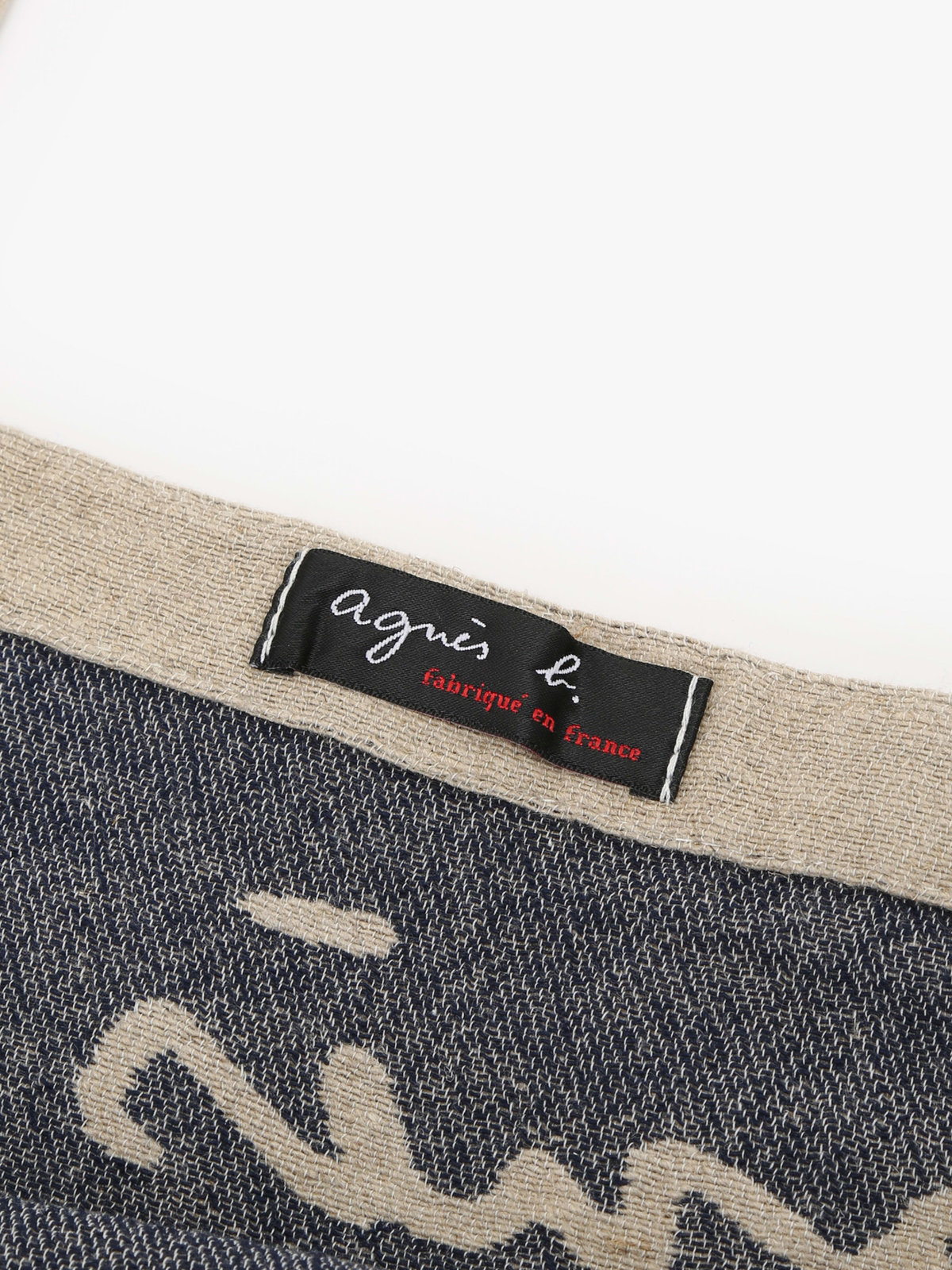 FEMME ウィメンズ 【Outlet】ロゴ プリント コットン リネン トートバッグ ”Elie” (ユニセックス) ネイビー