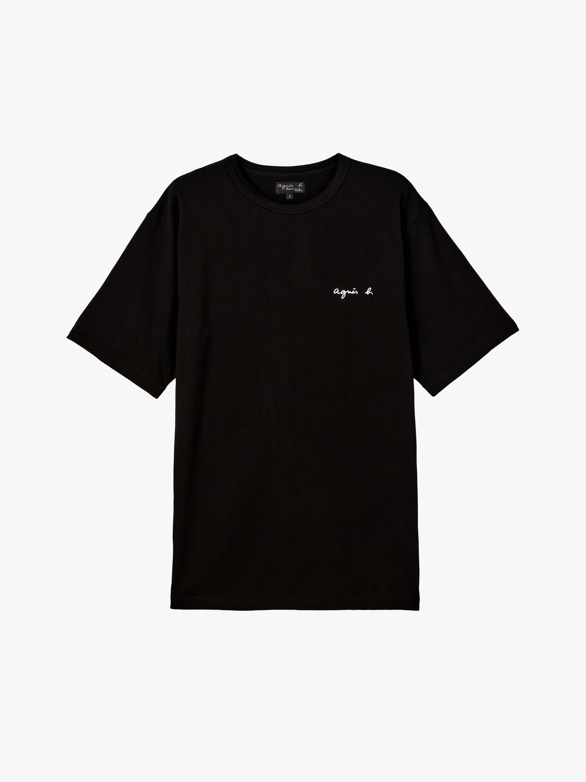 HOMME メンズ WEB限定 ロゴ プリント コットン 半袖 Tシャツ ブラック