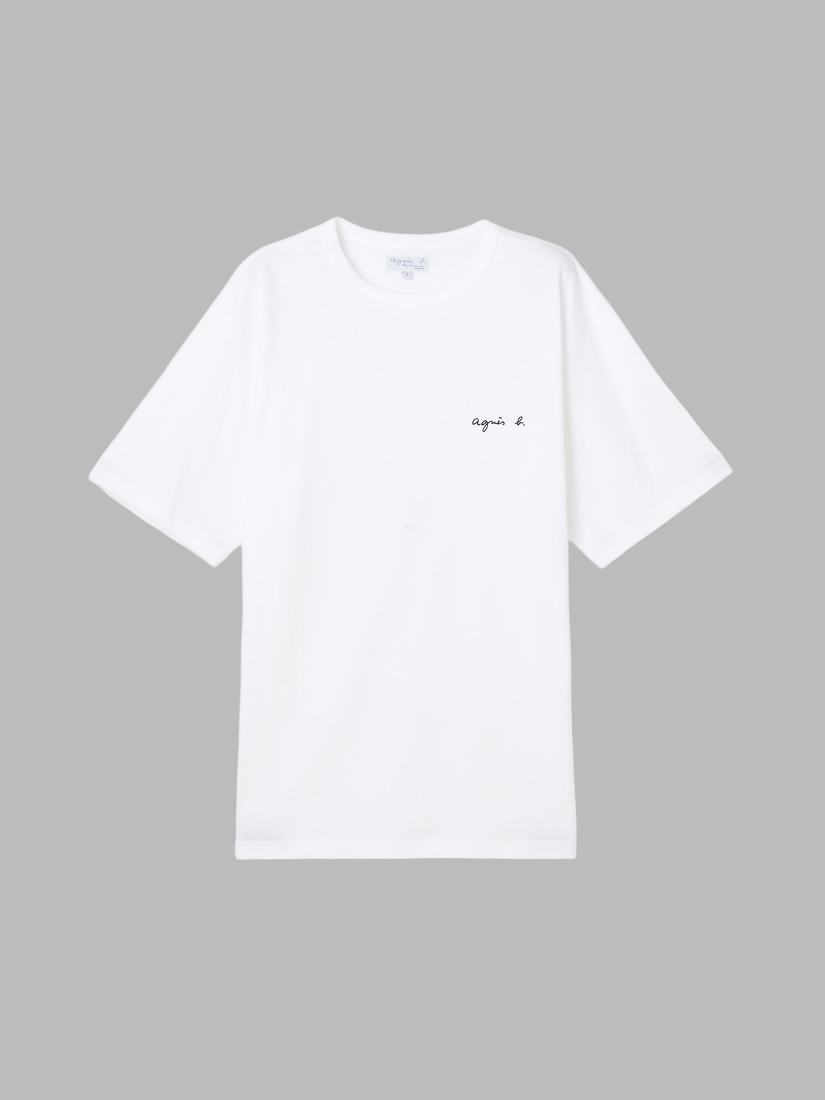 HOMME メンズ WEB限定 ロゴ プリント コットン 半袖 Tシャツ ホワイト