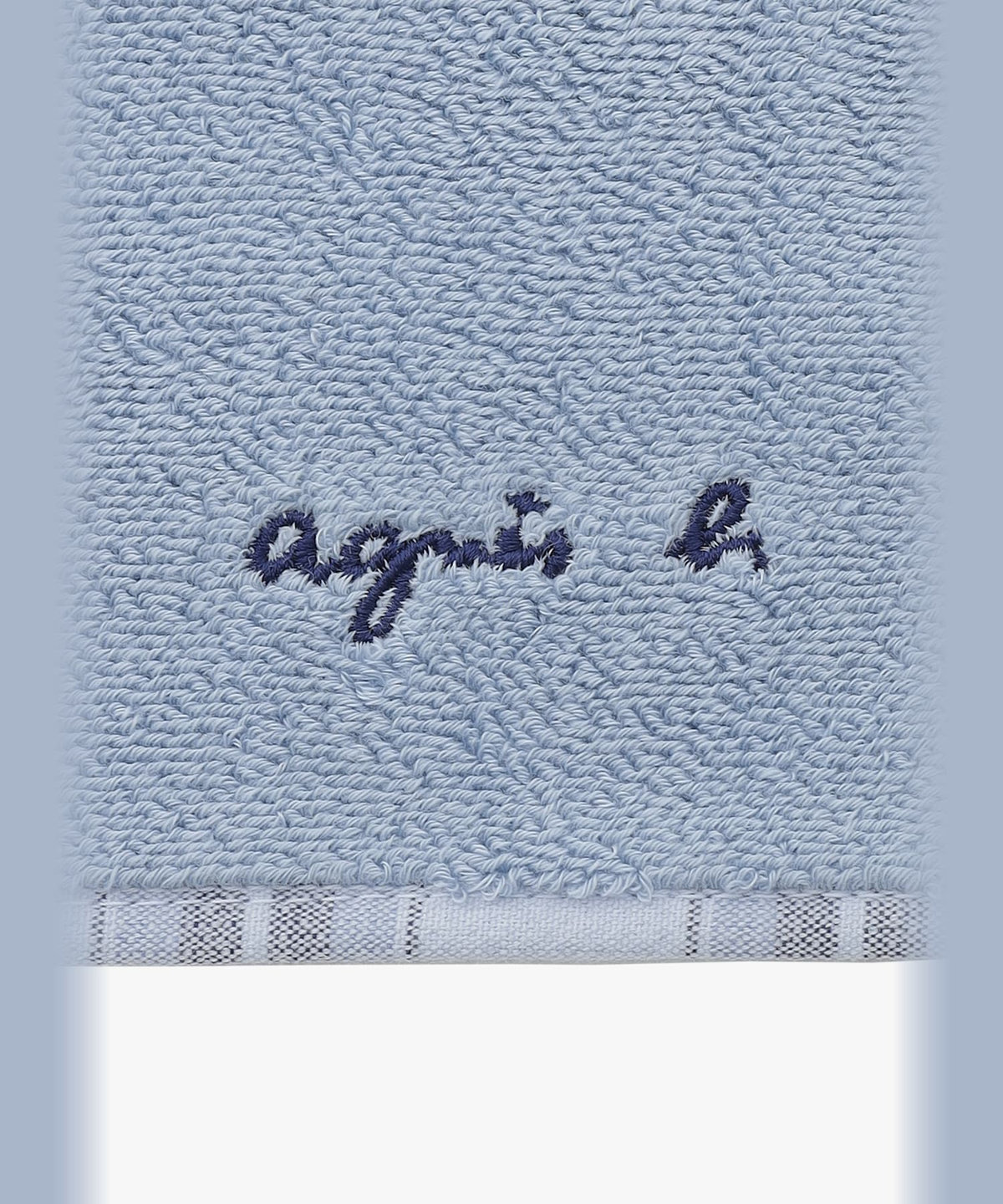 FEMME ウィメンズ ロゴ チェック ハンドタオル ブルー