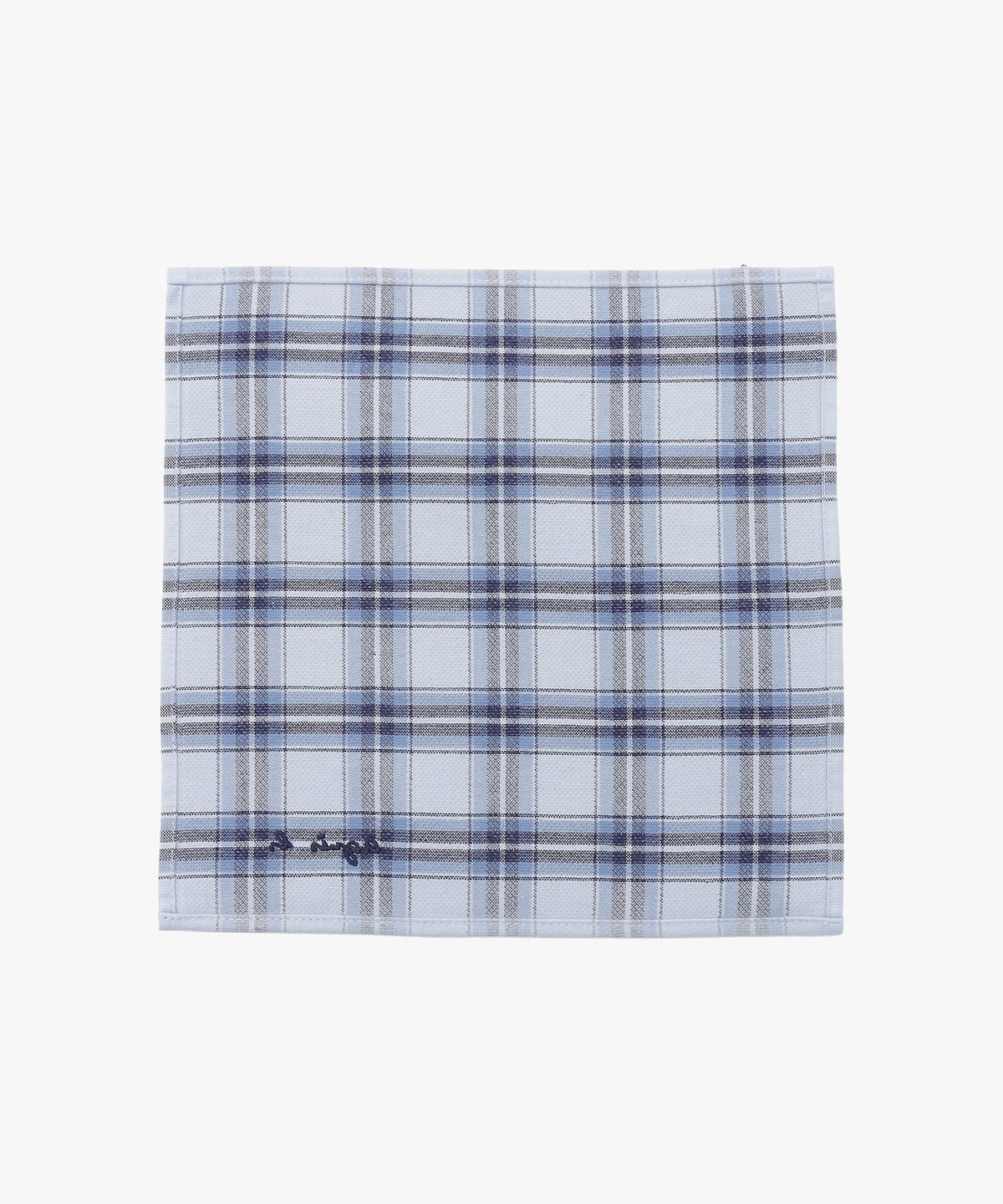 FEMME ウィメンズ ロゴ チェック ハンドタオル ブルー