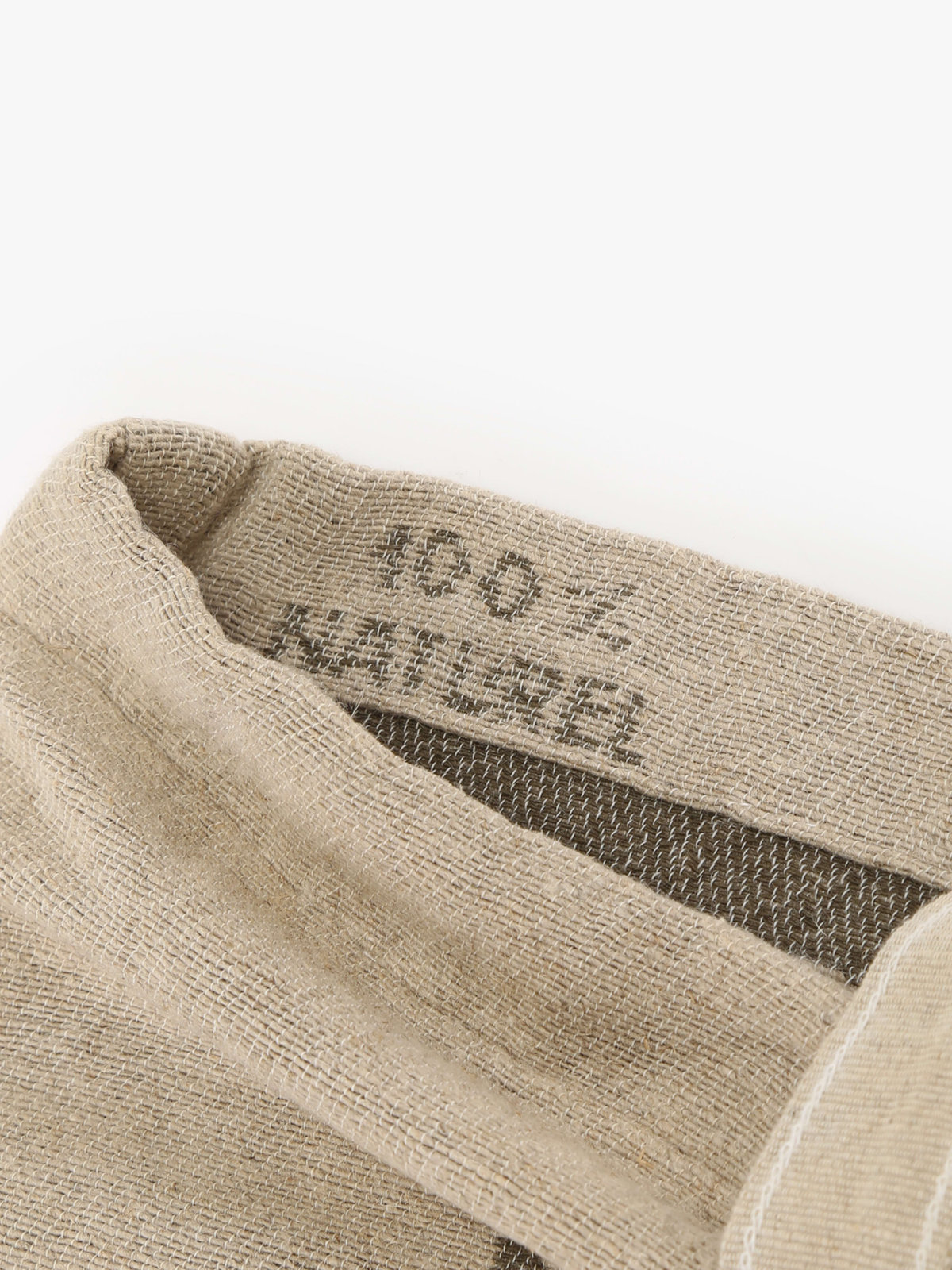 FEMME ウィメンズ 【Outlet】ロゴ プリント コットン リネン トートバッグ ”Elie” (ユニセックス) グリーン系その他