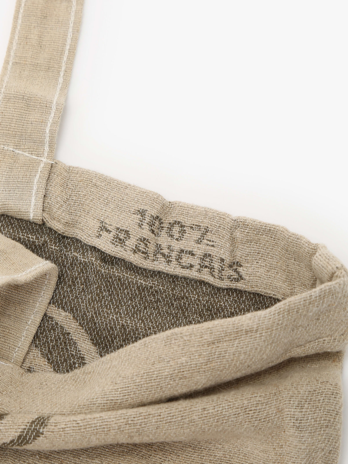 FEMME ウィメンズ 【Outlet】ロゴ プリント コットン リネン トートバッグ ”Elie” (ユニセックス) グリーン系その他