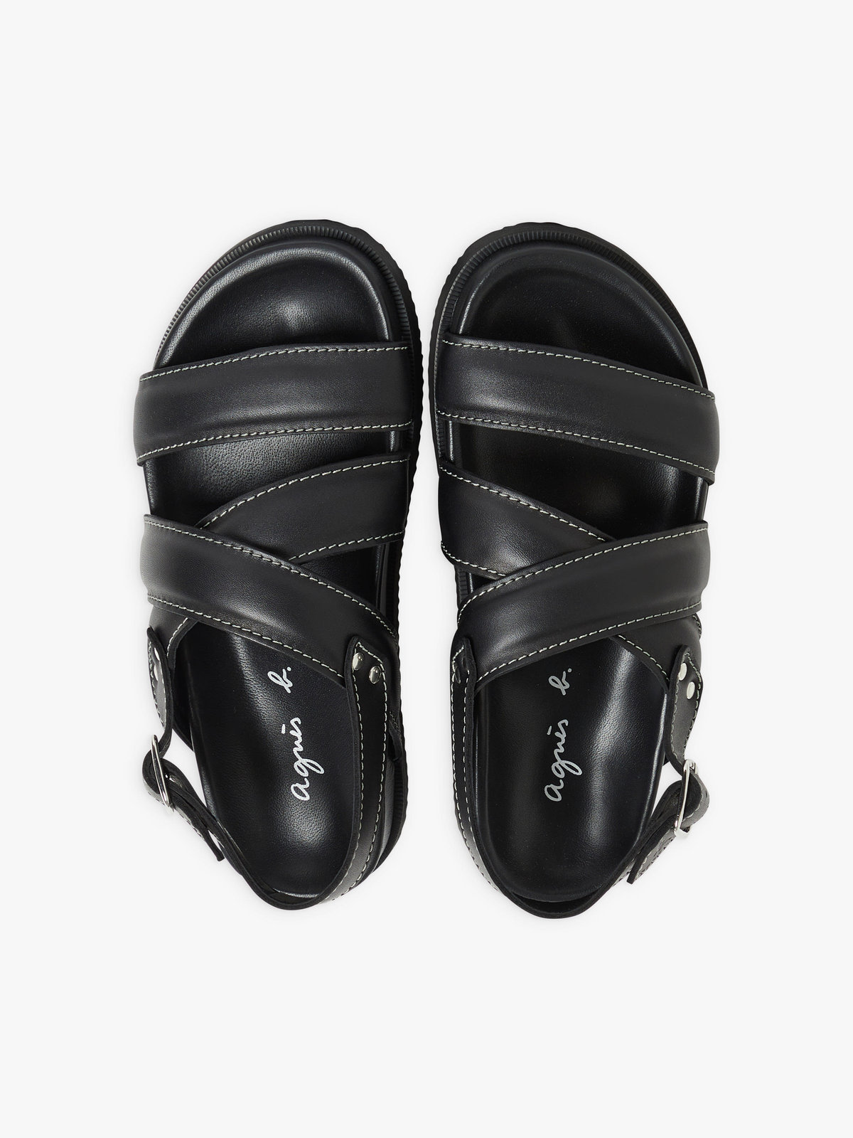 FEMME ウィメンズ レザー サンダル ”Yeli” ブラック