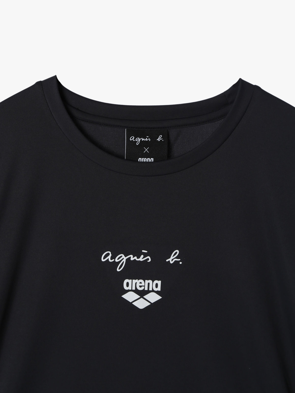 FEMME ウィメンズ agnes b. x arena 半袖 Tシャツ ブラック