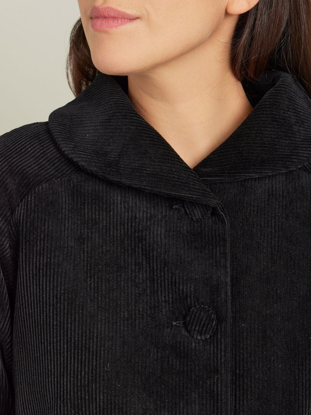 FEMME ウィメンズ 【Outlet】コーデュロイ コットン スタンドカラー ジャケット ブラック