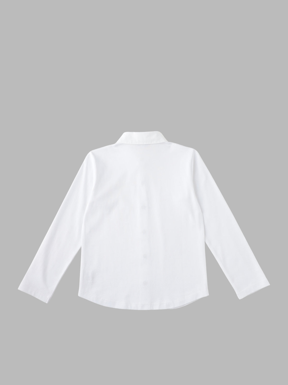 ENFANT ボーイズ キッズ "b."ロゴ 刺繍 コットンジャージー シャツ ホワイト