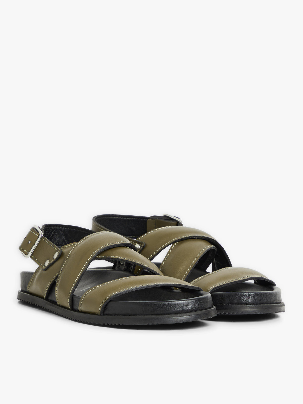 FEMME ウィメンズ レザー サンダル ”Yeli” グリーン系その他