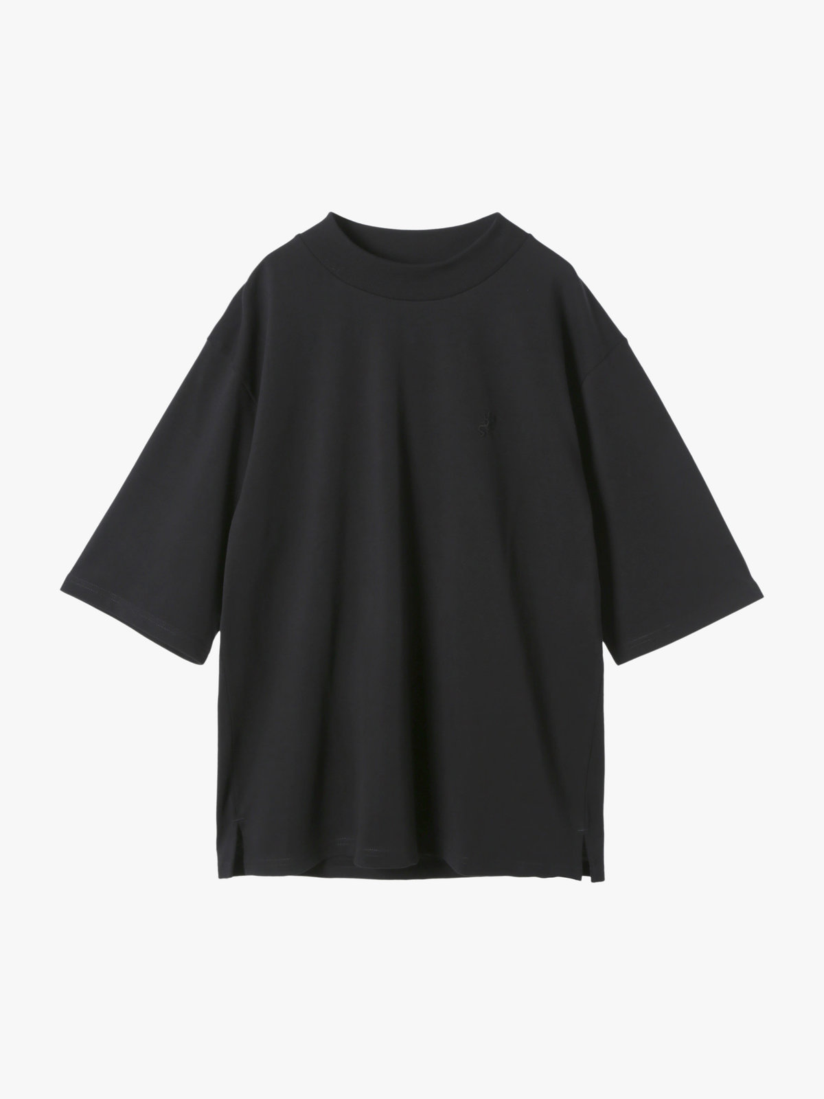 HOMME メンズ メンズ 刺繍 コットン 半袖 Tシャツ ”Lezard” ブラック