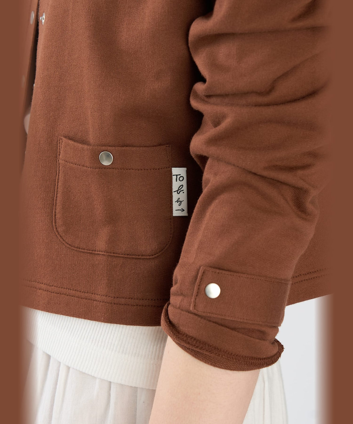 To b. by agnès b. To b. by agnes b.× green label relaxing オーガニックコットン ニュートラディショナルカーディガン ブラウン