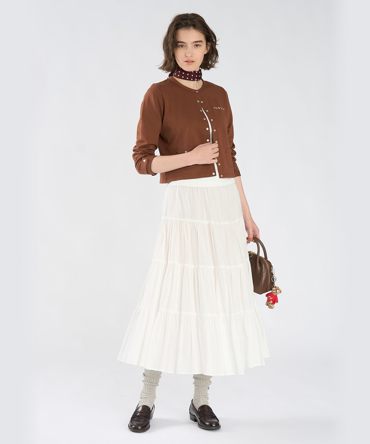 To b. by agnès b. To b. by agnes b.× green label relaxing オーガニックコットン ニュートラディショナルカーディガン ブラウン