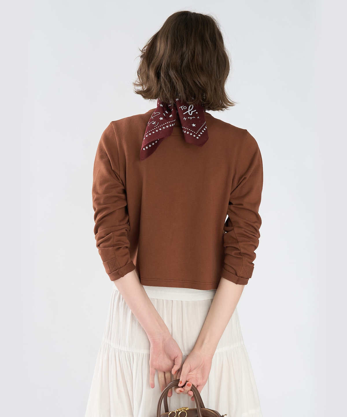 To b. by agnès b. To b. by agnes b.× green label relaxing オーガニックコットン ニュートラディショナルカーディガン ブラウン
