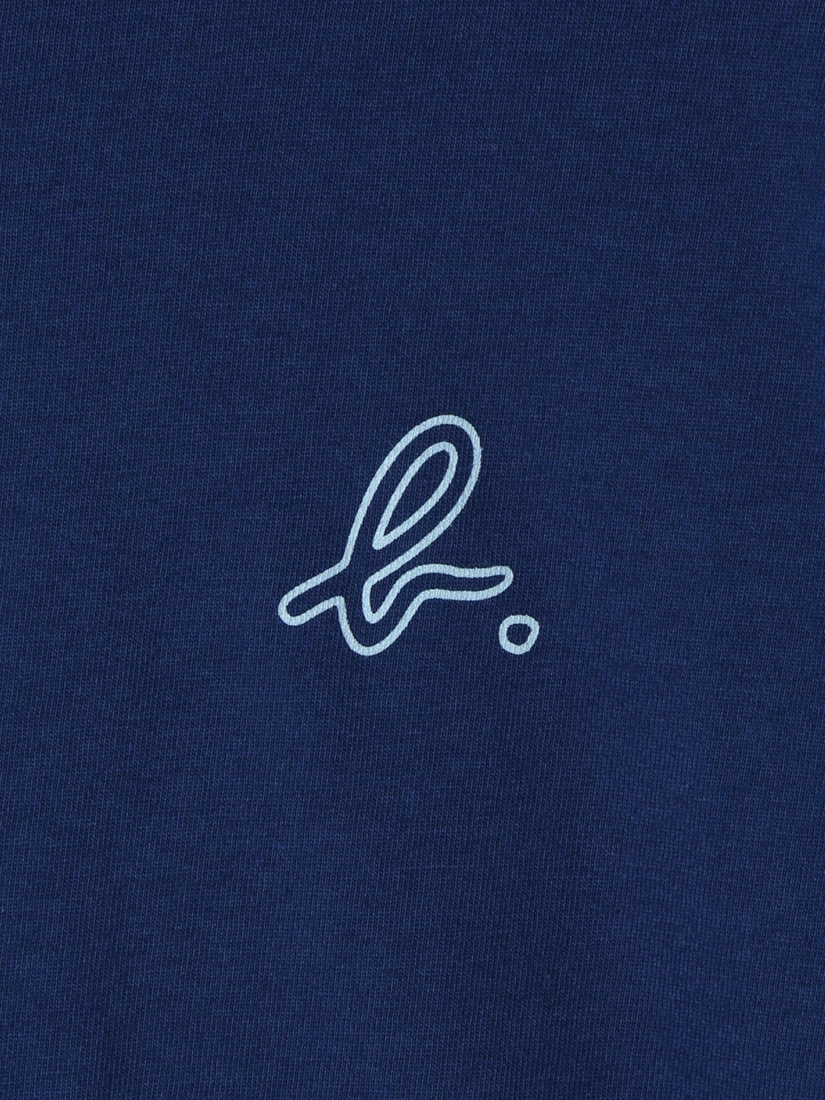 ENFANT ユニセックス キッズ バイカラー "b."ロゴ コットン 長袖 カーディガンプレッション "Bicol" ブルー