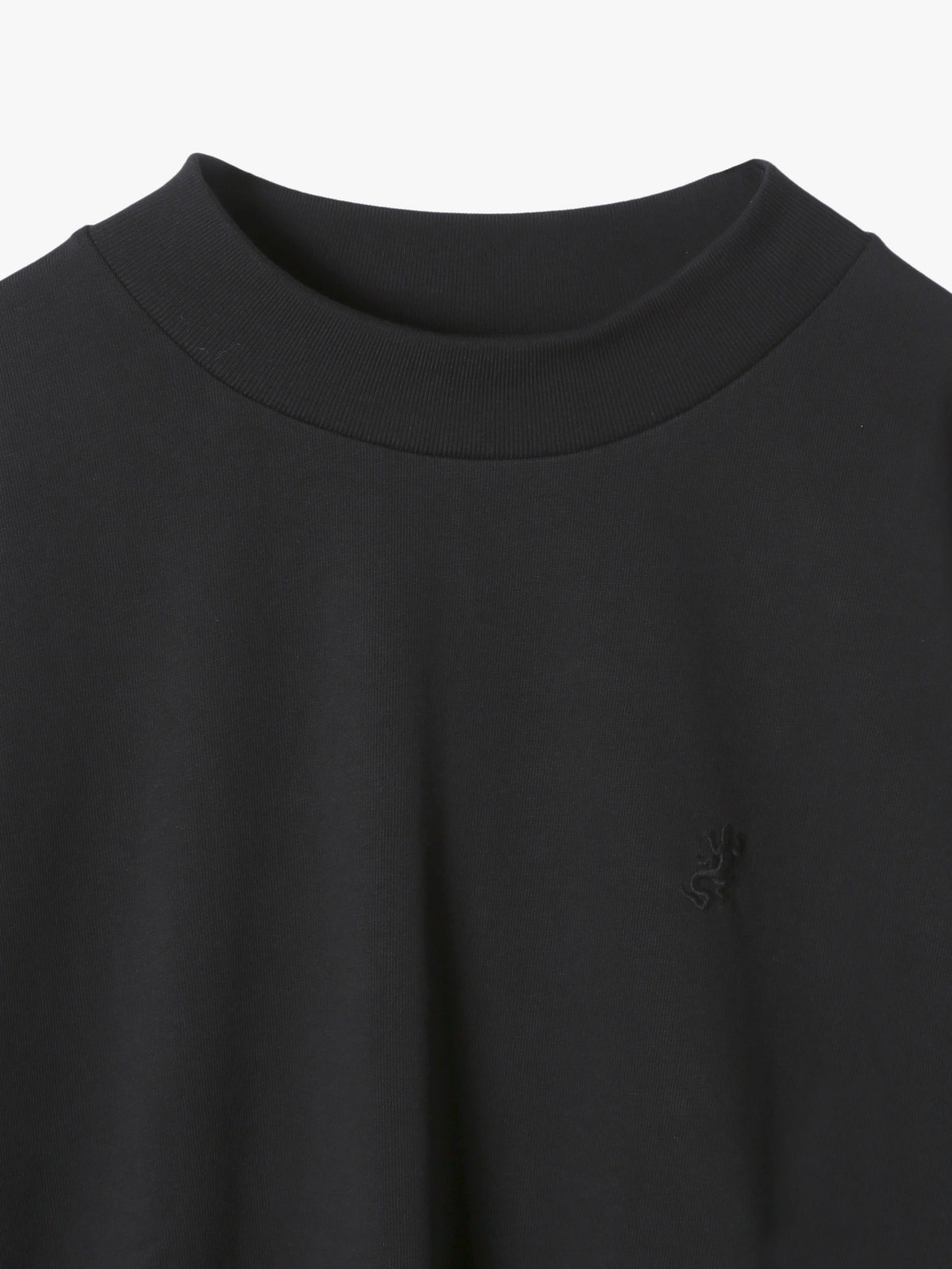 HOMME メンズ メンズ 刺繍 コットン 半袖 Tシャツ ”Lezard” ブラック