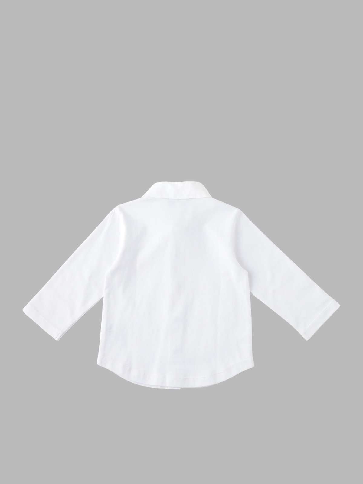 ENFANT ベビー ベビー "b."ロゴ コットン 長袖 シャツ ホワイト