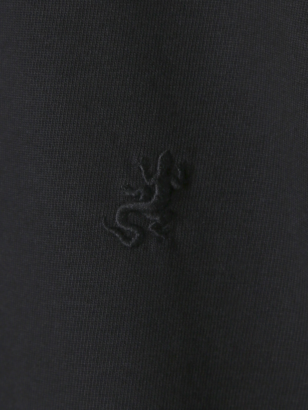 HOMME メンズ メンズ 刺繍 コットン 半袖 Tシャツ ”Lezard” ブラック