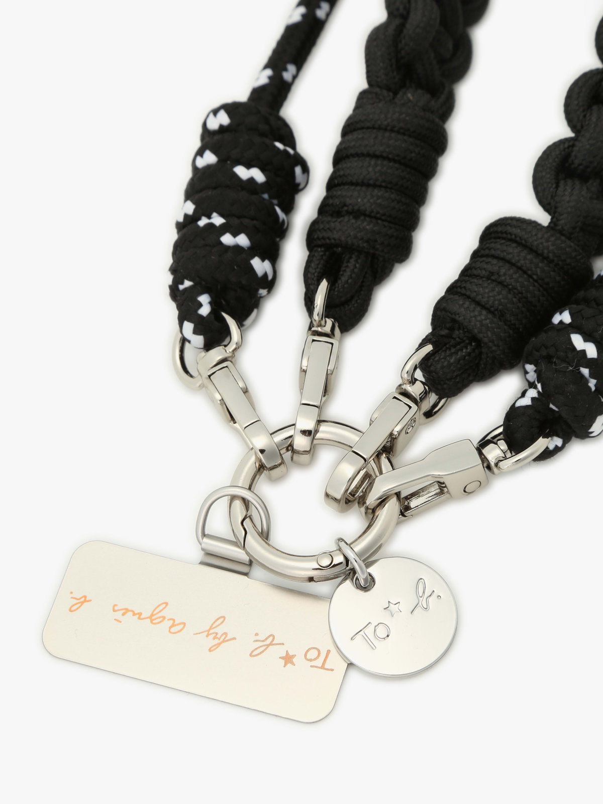 To b. by agnès b. モバイル ショルダーストラップ＆ハンドルストラップ セット ブラック