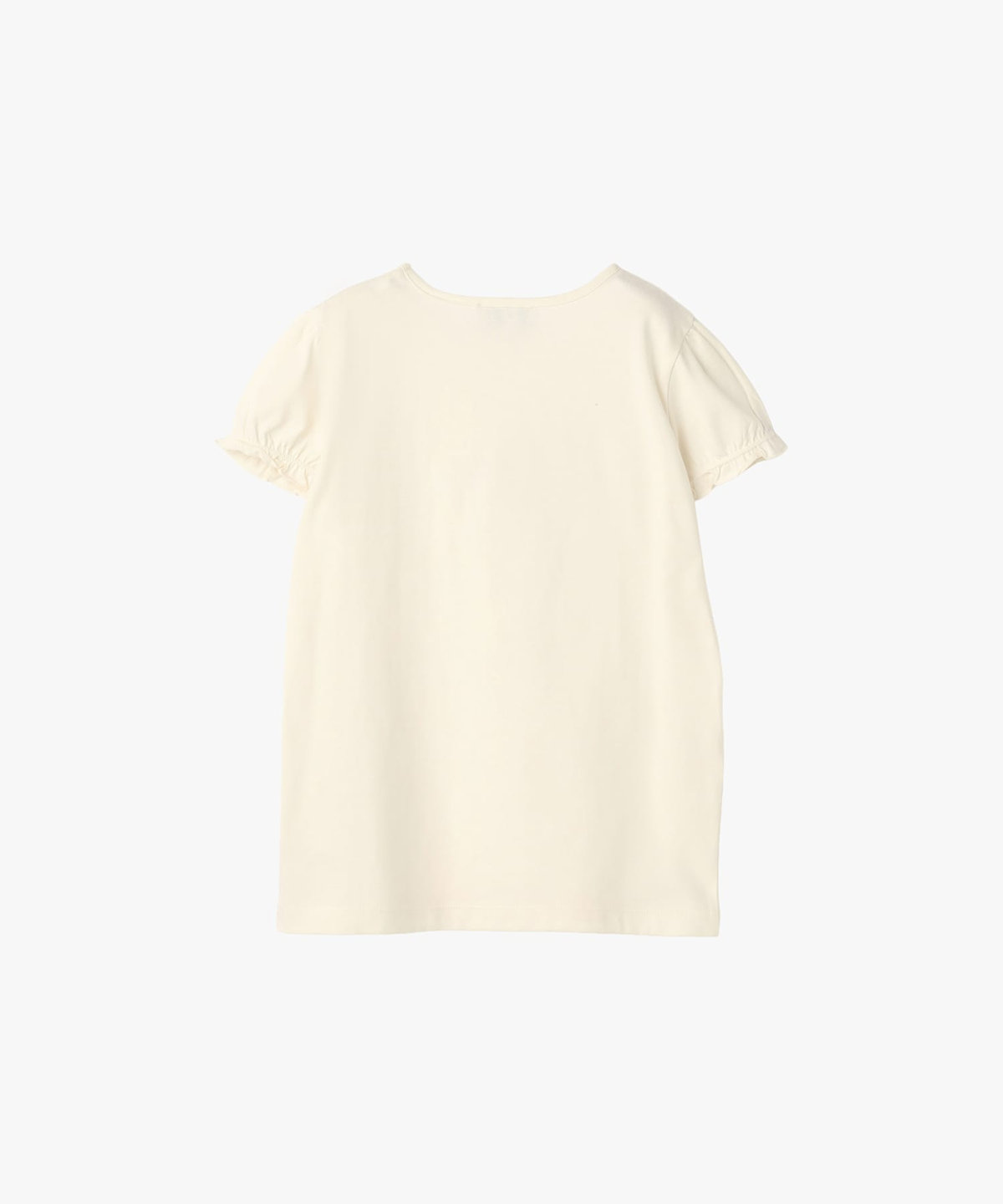 ENFANT ガールズ キッズ ロゴ ボーダー プリント コットン 半袖 Tシャツ "Heart" ホワイト