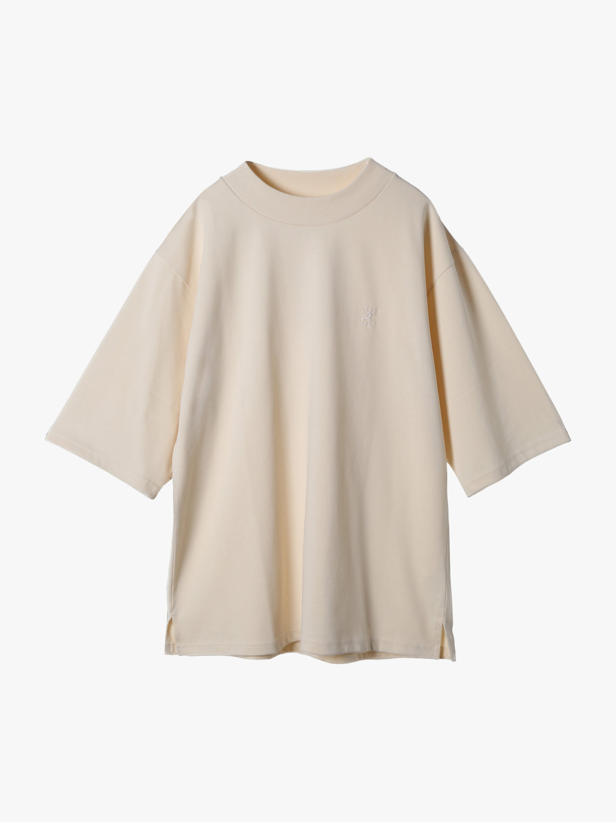 HOMME メンズ メンズ 刺繍 コットン 半袖 Tシャツ ”Lezard” ホワイト