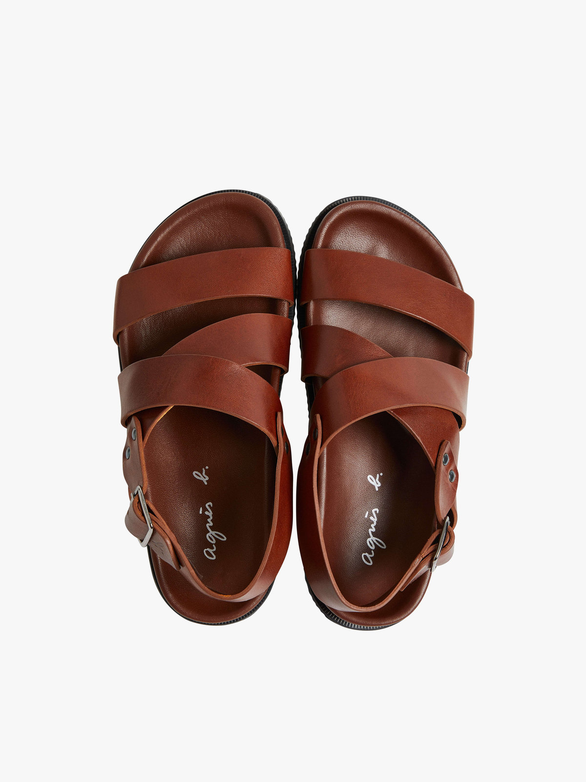 FEMME ウィメンズ 【Outlet】CU01 SANDALES レザーサンダル ダークブラウン