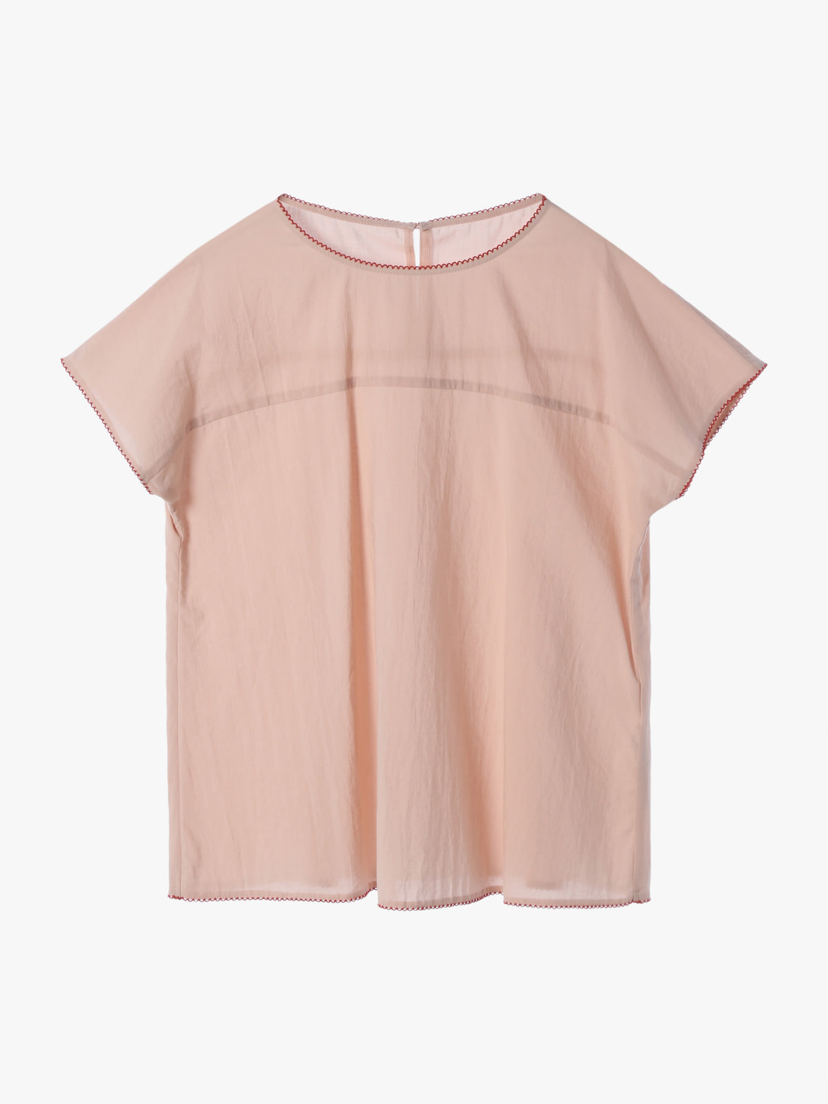 To b. by agnès b. 【Outlet】コットンローン 半袖 ブラウス ピンク