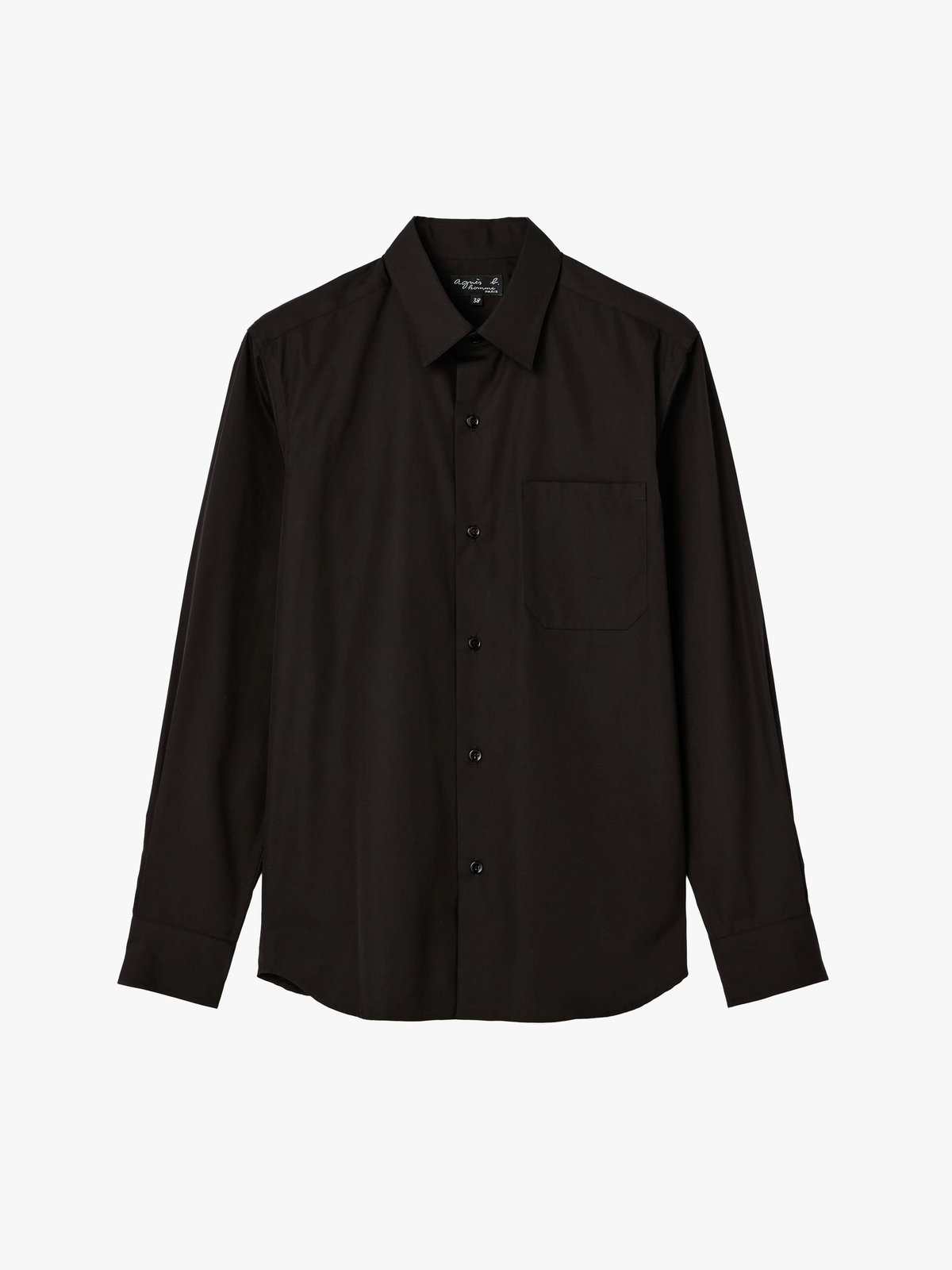 HOMME メンズ メンズ コットン 長袖 シャツ "Thomas" ブラック