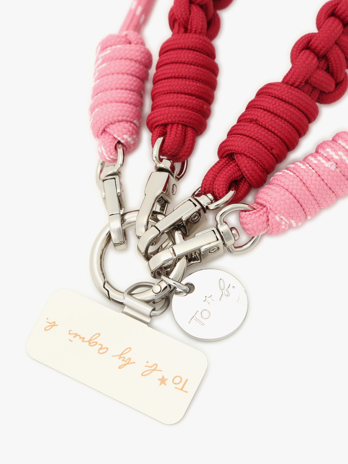 To b. by agnès b. モバイル ショルダーストラップ＆ハンドルストラップ セット レッド