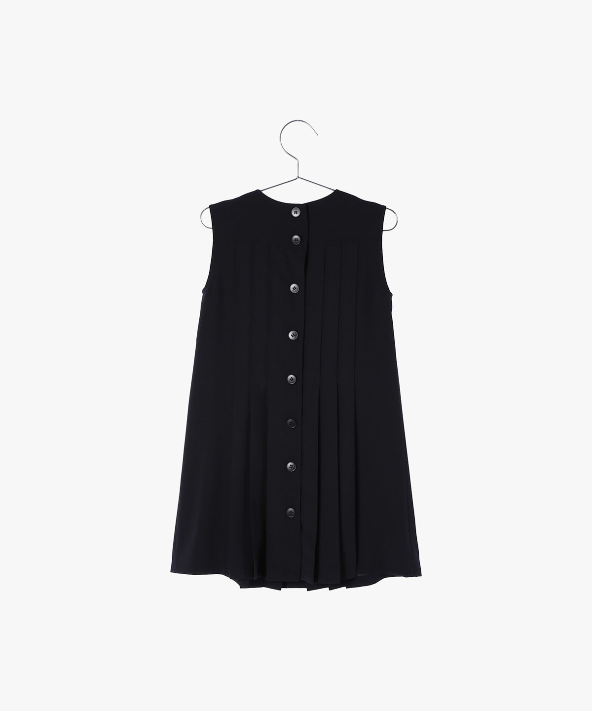 ENFANT ガールズ キッズ プリーツ ノースリーブ ワンピース ブラック