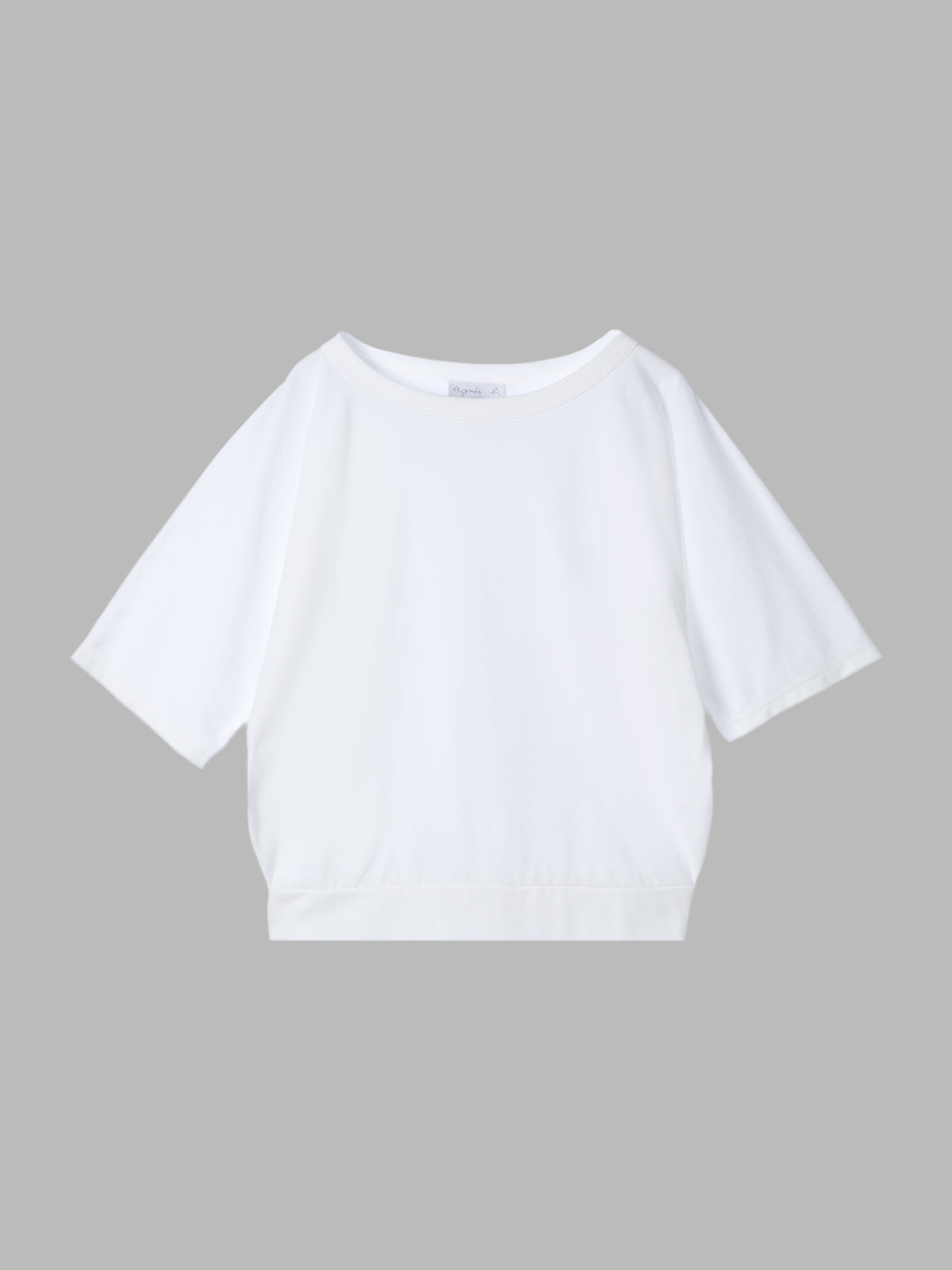 FEMME ウィメンズ 【Outlet】コットン 五分袖 Tシャツ "Davida" ホワイト