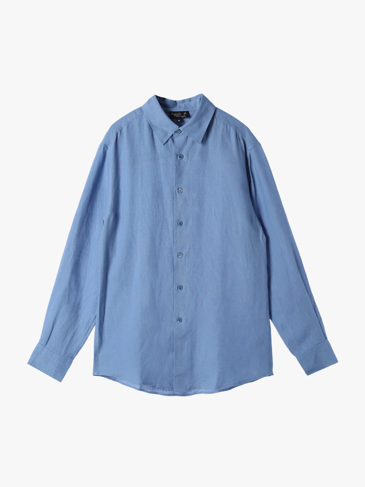 HOMME メンズ 【Outlet】メンズ リネンキャンバス 長袖 シャツ "Andre" ネイビー