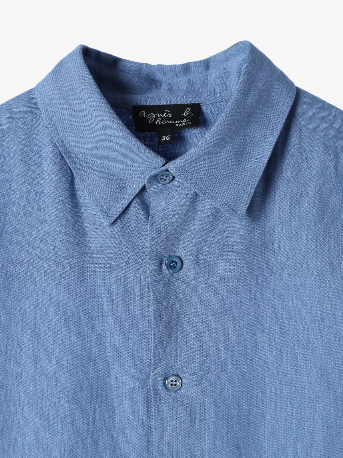 HOMME メンズ 【Outlet】メンズ リネンキャンバス 長袖 シャツ "Andre" ネイビー