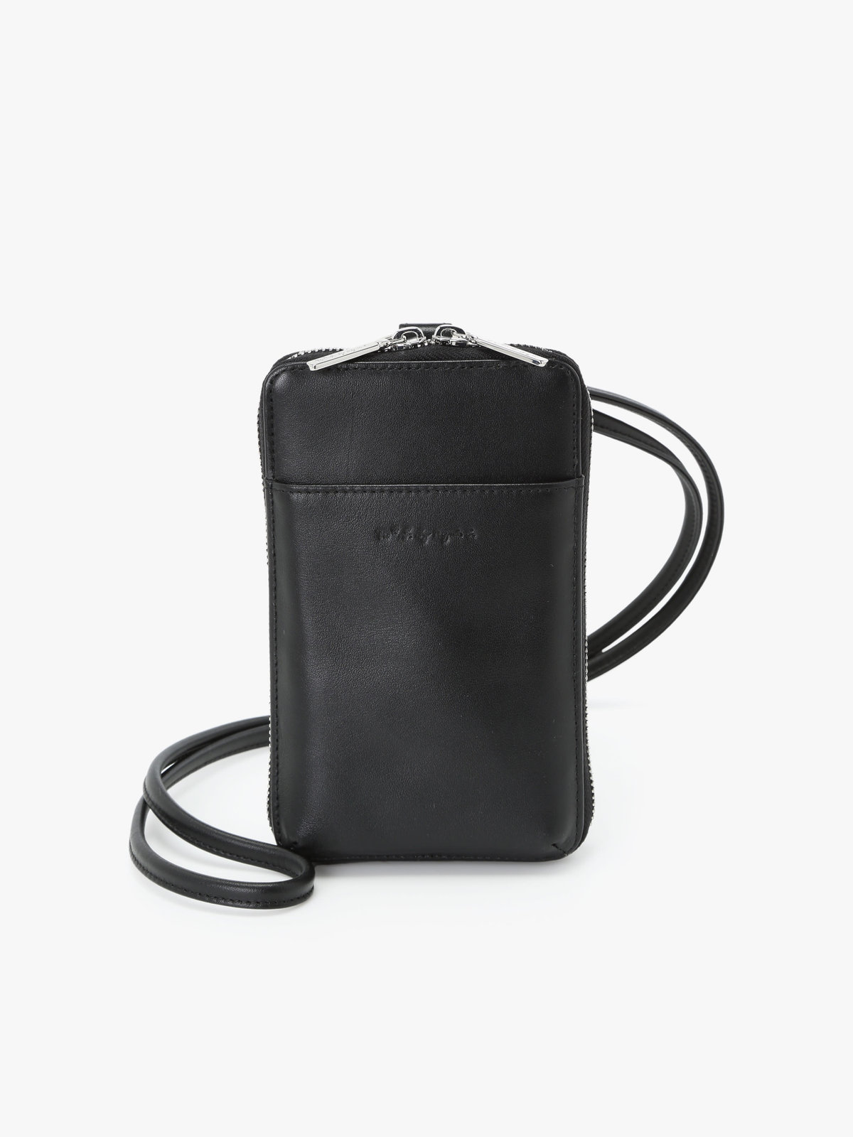 To b. by agnès b. レザー マルチポシェット ブラック