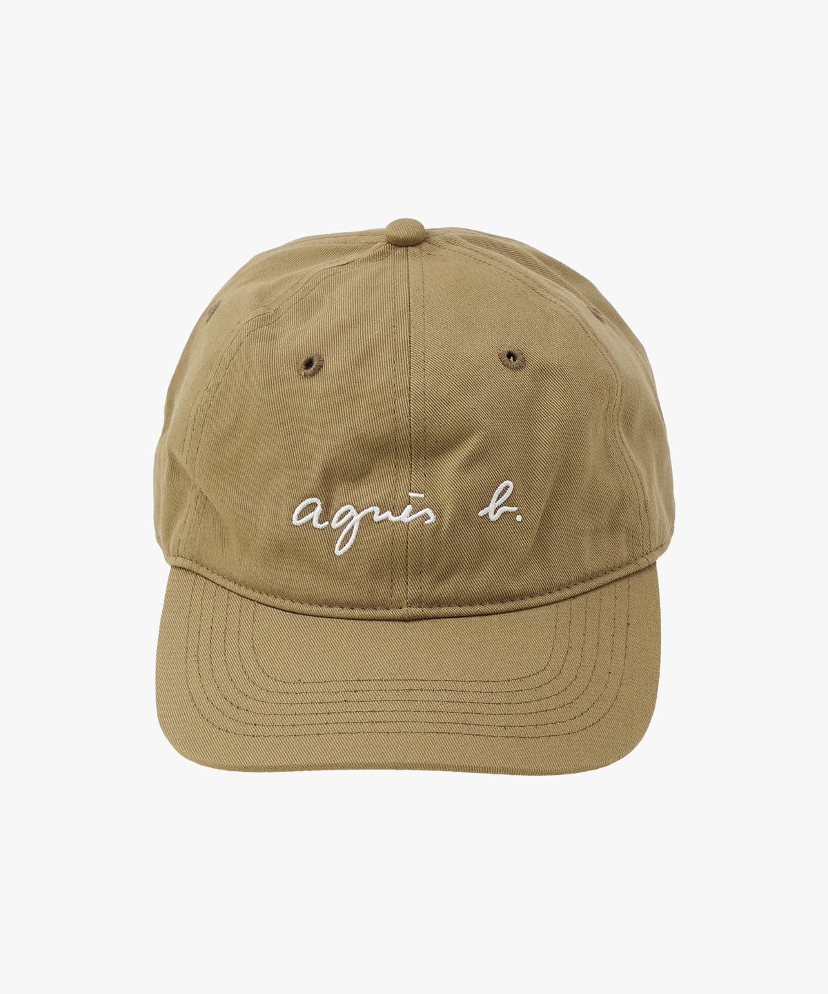 HOMME メンズ メンズ ロゴ刺繍 コットン キャップ ベージュ